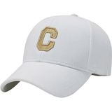 Baseball Cap Geborduurde "C" - Wit & Goud