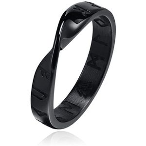 Mendes Nordic Heren Ring- Rune Script Black-21mm