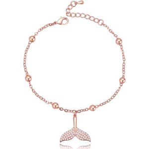 Rose Damesarmband Verstelbaar met Walvis Vin en Zirkonia