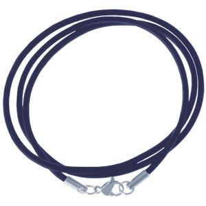 LGT Jewels leren koord ketting blauw 2mm-60cm