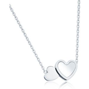 Cilla Jewels ketting Double Heart Verzilverd