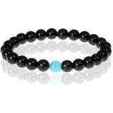 Kralen armband heren Memphis Onyx Aquamarijn