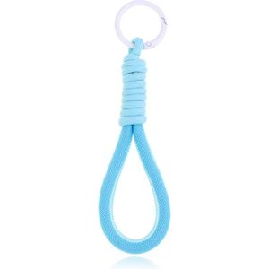 Fluorescerende Lanyard Strap Voor Sleutels - Blauw Wit