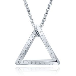 Mendes Nordic Heren Ketting - Rune Triangle Silver