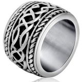 Brede edelstaal heren ring Celtic Knot-21mm