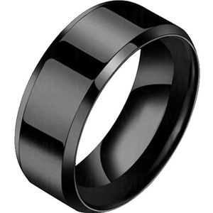 Heren ring Titanium Zwart 8mm-21mm