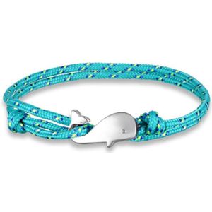 Parachute koord armband LGT Jewels Walvis Anker Turquoise