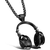 Mendes heren kettinghanger Headphone Black