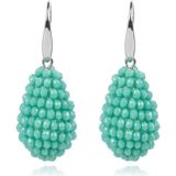 Cilla Jewels Druppel oorhangers Kristal Turquoise