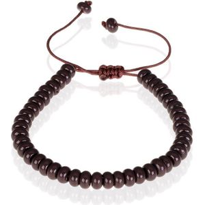 Tom Jaxon kralen armband Onyx Natuursteen Verstelbaar Bruin