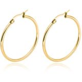 Cilla Jewels Hoop oorringen Dames Edelstaal Goudkleurig-50mm