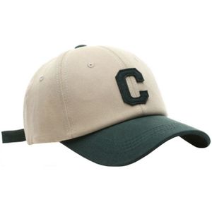 Strapback Pet Letter C - Beige & Groen