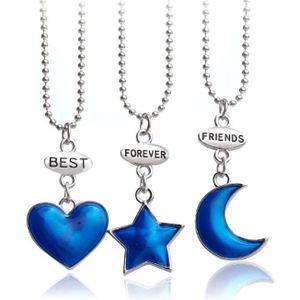 BFF Ketting LGT Jewels Best Friends Forever Moon Star Heart