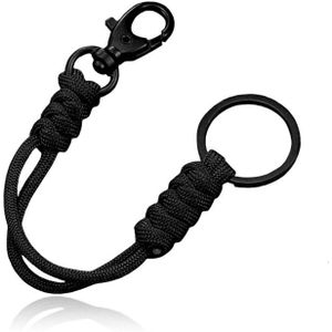 Paracord Karabijnsluiting & Sleutelring - Black