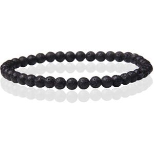 Memphis Natuursteen Armband - 4mm Lava