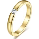 Cilla Jewels edelstaal ring Crystal Gold-18mm