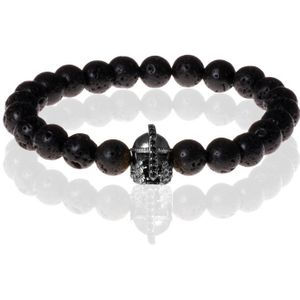 Memphis kralen armband Lavasteen Gladiator Black