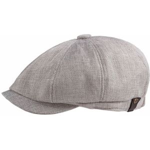Vintage Stijl Lichtgrijze Katoenen Baret voor Heren