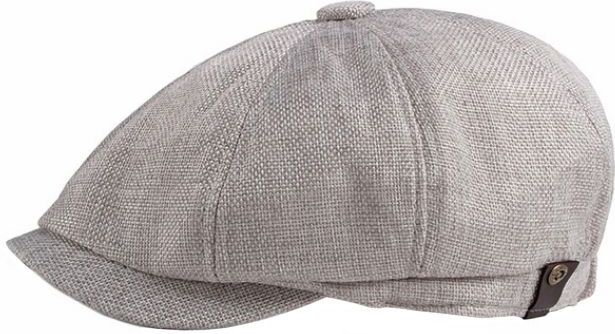 Vintage - Lichtgrijze Baret - Katoen