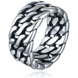 Mendes Heren Ring- Dual Cuban Silver-20mm