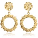 Cilla Chunky Ronde Oorbellen - Gold