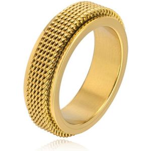 Mendes Jewelry Mesh Ring - Spinner Gold-21mm