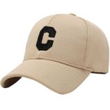 Baseball Cap Geborduurde "C" - Beige & Zwart