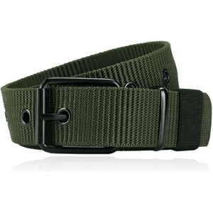 LGT JWLS Gepereforeerde Canvas Riem in Army Green - Heren-110cm