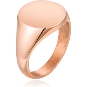 Rose Kleurige Dames Zegelring van Edelstaal-19mm