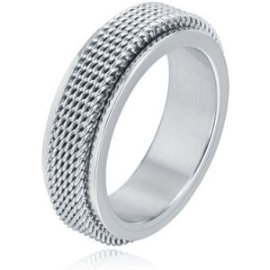 Mendes Jewelry Mesh Ring - Spinner Silver-21mm