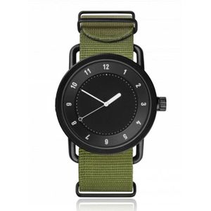 Retro Herenhorloge van LGT JWLS met Nylon Canvas Band Groen