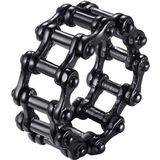 Edelstaal heren ring Bike Chain black-21.5mm