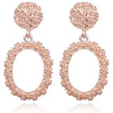 Cilla Chunky Ovale Oorbellen - Rose Gold