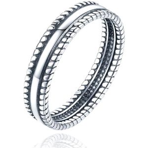 Elenza Sterling Zilveren Ring met Gevlochten Details-17mm