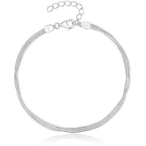Tijdloze Elenza Zilveren Armband met Verfijnde Ketting – Elegante Polsdecoratie voor Dames