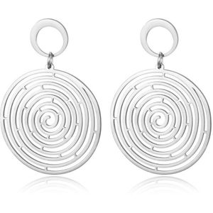 Cilla Jewels Zilveren Damesoorbellen met Geplette Spiraalvorm