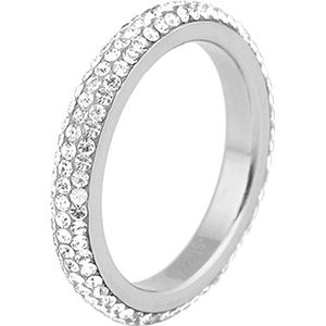 Cilla Jewels ring edelstaal Kristal Zilver-17mm