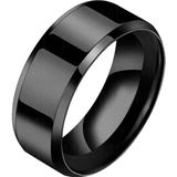 Heren ring Titanium Zwart 8mm-19mm