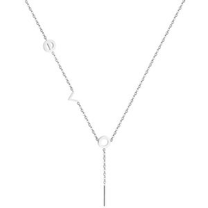 Cilla Jewels dames ketting Edelstaal Zilverkleurig Bar T