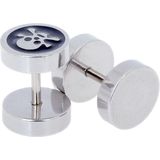 Heren oorbellen Fake Ear Plug Pirate Skull