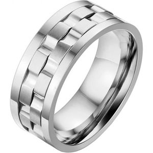 Mendes Jewelry heren ring Edelstaal Tandwiel-19mm