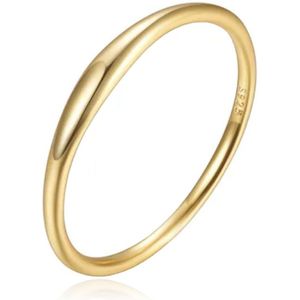Elenza Thin .925 Zilveren Ring met Gouden Plating – 1mm-17mm
