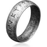 LGT JWLS Heren Ring - Ancient Runic Silver-21.5mm