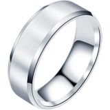 Heren ring Titanium Zilverkleurig 6mm-21mm