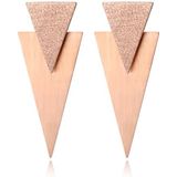 Cilla Jewels Driehoek oorbellen Edelstaal geborsteld Rose