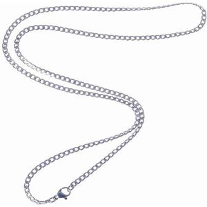 LGT Jewels Cubaanse Koord Ketting Zilver 3mm-70cm 70cm