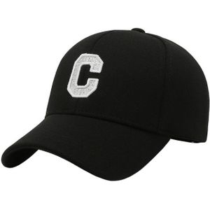 Baseball Cap Geborduurde "C" - Zwart & Wit