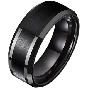 Wolfraam - Heren Ring - Zwart - Geborstelde Afwerking - Mendes Collectie