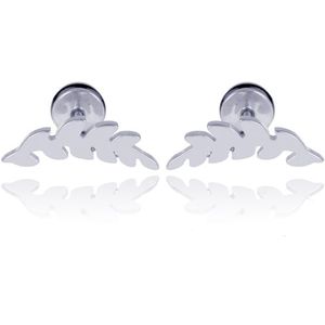 Mendes Leaf Stud oorbellen Silver