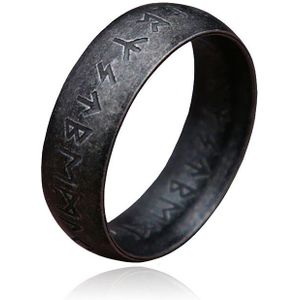 LGT JWLS Heren Ring - Ancient Runic Black-21mm